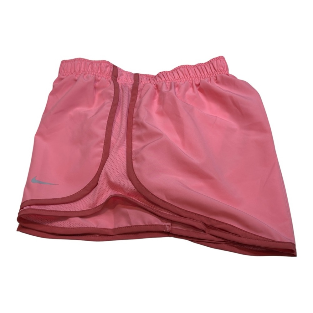 Nike Pink Athletic Shorts with Elastic Waistband and Curved Hem EUC BOX38